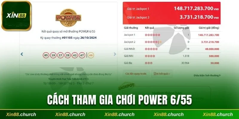 Cách tham gia chơi Power 6/55